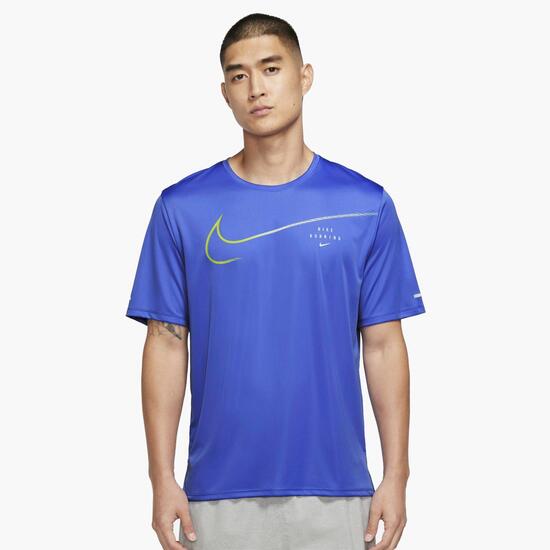 Rizo Escribe email Exactamente Nike Miler - Azul - Camiseta Running Hombre | Sprinter
