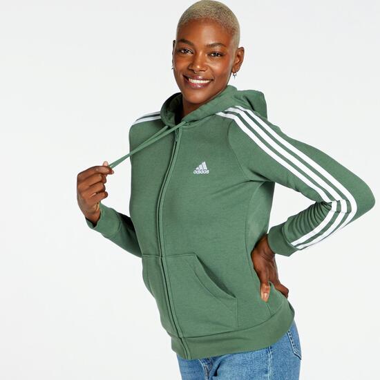 adidas 3 Verde - Sudadera Cremallera Mujer | Sprinter