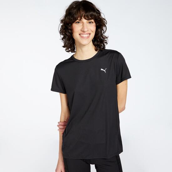 algodón Sabueso pastel Puma Run - Negro - Camiseta Running Mujer | Sprinter