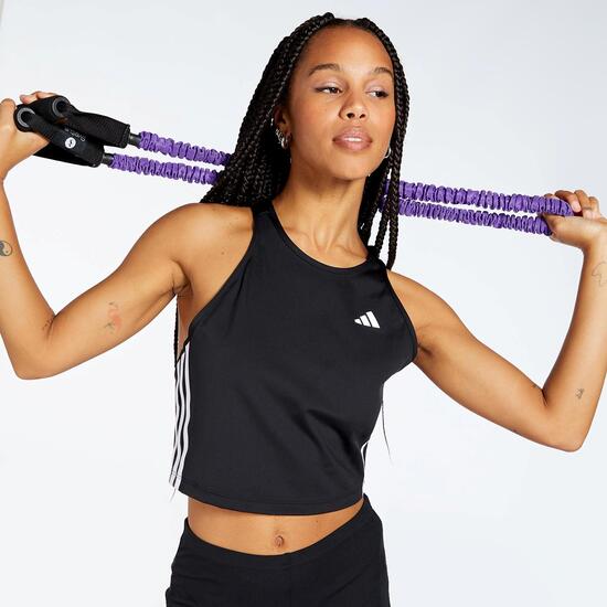 adidas 3 Stripes Negro - Camiseta Fitness Mujer | Sprinter