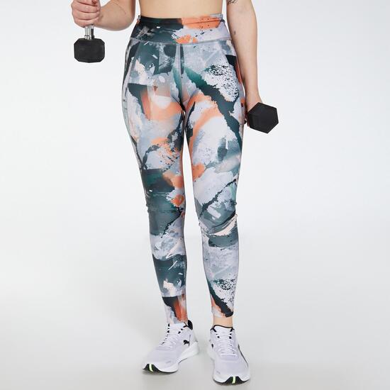 Cabecear Cabra Opiáceo Reebok Lux Allover - Gris - Mallas Fitness Mujer | Sprinter