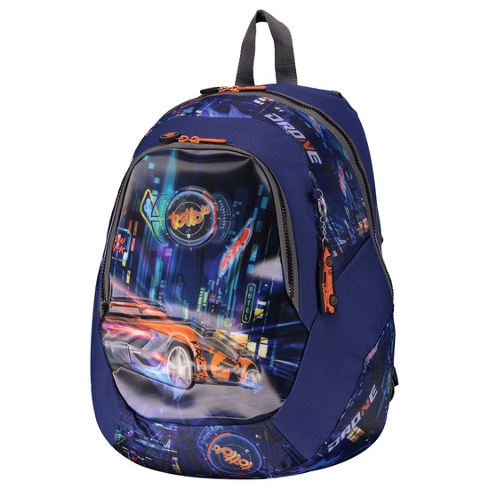 Mochila Escolar Totto Grande Tuning Car - Azul | Sprinter MKP