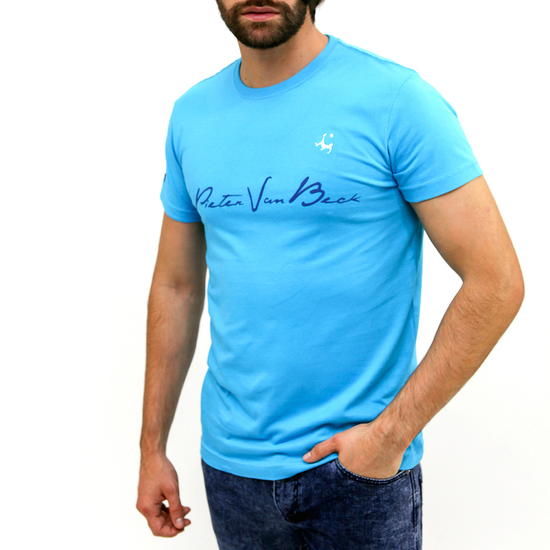 Camiseta Pieter Van Beck Draw Turquoise Camiseta Pieter Van Beck Draw Turquoise
