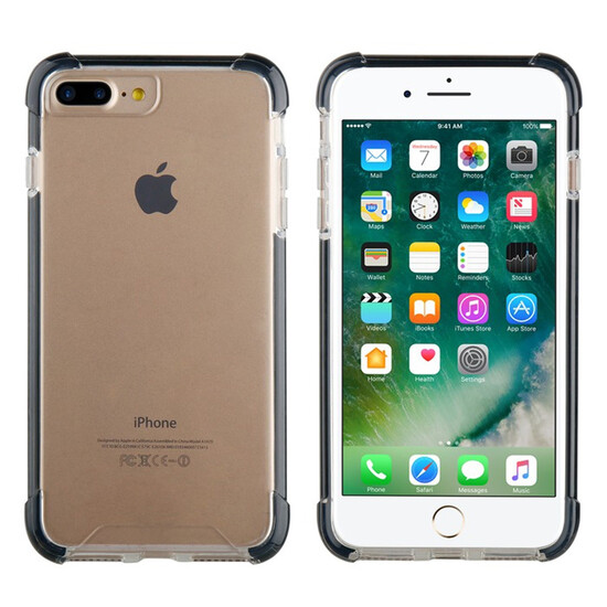Muvit Tiger Hard Funda Apple Iphone 8/7 Plus Shockproof 3m Transparente + Borde Negro Muvit Tiger Hard Funda Apple Iphone 8/7 Plus Shockproof 3m Transparente + Borde Negro