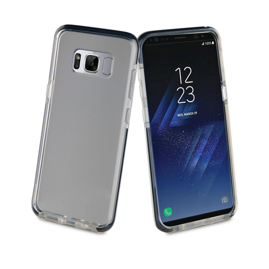 Muvit Pro Funda Cristal Soft Bump Samsung Galaxy S8 Plus Shockproof Transparente + Borde Negro Muvit Pro Funda Cristal Soft Bump Samsung Galaxy S8 Plus Shockproof Transparente + Borde Negro