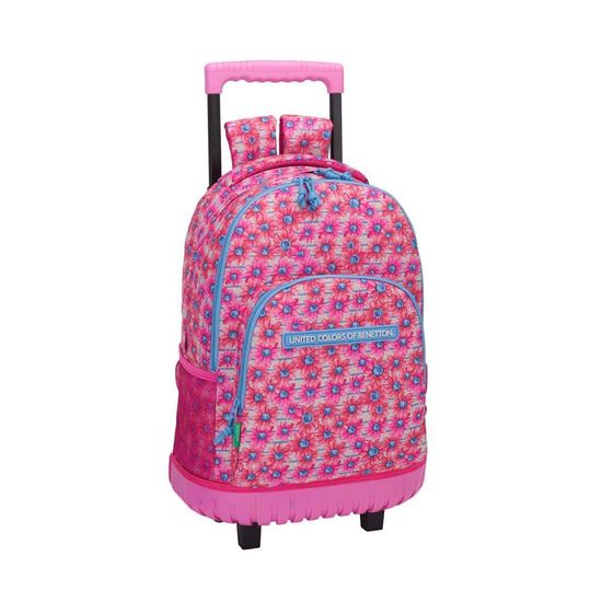 Mochila Compact Benetton Fiori Con Ruedas Mochila Compact Benetton Fiori Con Ruedas