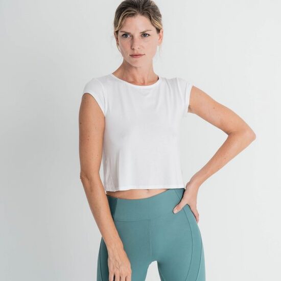 Camiseta Para Yoga Abertura Espalda Alehlí Caviró Sport Camiseta Para Yoga Abertura Espalda Alehlí Caviró Sport