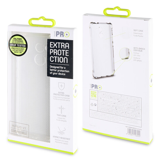 Muvit Pro Funda Shockproof Huawei Y7 Con Enganche Transparente Muvit Pro Funda Shockproof Huawei Y7 Con Enganche Transparente