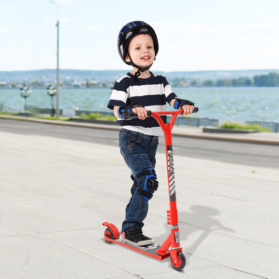 Homcom® Scooter Freestyle Scooter Patinete De Acrobacia Giratorio 360° Rojo Homcom® Scooter Freestyle Scooter Patinete De Acrobacia Giratorio 360° Rojo