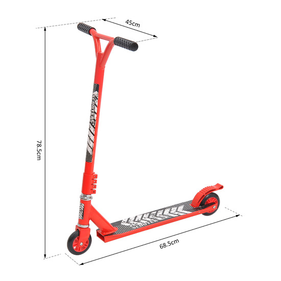 Homcom® Scooter Freestyle Scooter Patinete De Acrobacia Giratorio 360° Rojo Homcom® Scooter Freestyle Scooter Patinete De Acrobacia Giratorio 360° Rojo