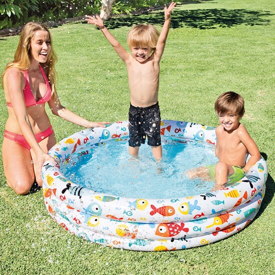 Piscina Hinchable Intex 3 Aros Peces Piscina Hinchable Intex 3 Aros Peces