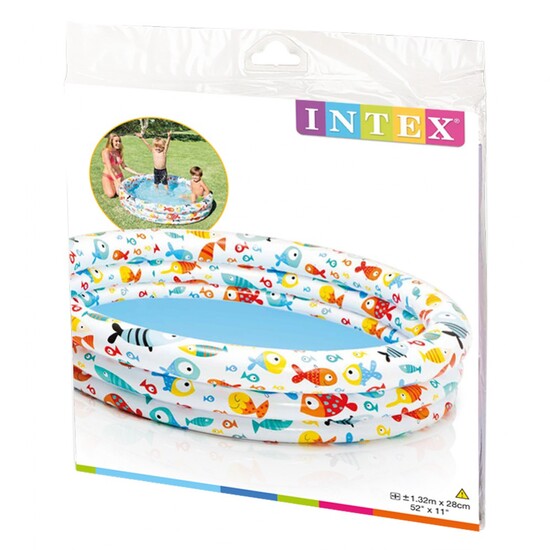Piscina Hinchable Intex 3 Aros Peces Piscina Hinchable Intex 3 Aros Peces