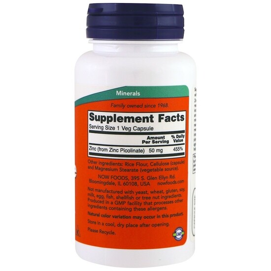 Picolinato De Zinc 50mg - 120vcaps - Sin Sabor Picolinato De Zinc 50mg - 120vcaps - Sin Sabor