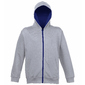 Sudadera Con Capucha Y Cremallera Modelo Varsity Awdis