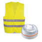 Luz Emergencia Help Flash V16 Homologada Con Chaleco Apto Para Ciclismo/bicicleta - Blanco/Amarillo Luz Emergencia Help Flash V16 Homologada Con Chaleco Apto Para Ciclismo/bicicleta - Blanco/Amarillo