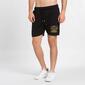 ECKO Pantalón Corto Felpa Negro Hombre