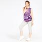 Camiseta Tirantes Morada Mujer Silver Stamps