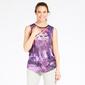 Camiseta Tirantes Morada Mujer Silver Stamps