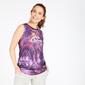 Camiseta Tirantes Morada Mujer Silver Stamps
