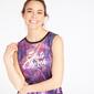 Camiseta Tirantes Morada Mujer Silver Stamps
