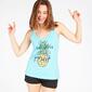 Camiseta Tirantes Celeste Mujer Up