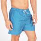 Bañador Corto Vichy Azul Marino Hombre Silver
