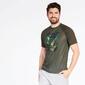 Camiseta Manga Corta Kaki Hombre Silver
