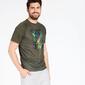 Camiseta Manga Corta Kaki Hombre Silver