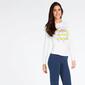 Camiseta Manga Larga Up Stamps Blanca