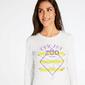 Camiseta Manga Larga Up Stamps Blanca