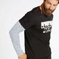 Camiseta doble manga Negra Silver