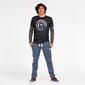 Camiseta Capitán América Negra Gris Hombre
