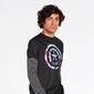 Camiseta Capitán América Negra Gris Hombre