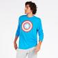 Camiseta Capitán América Azul Hombre