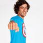 Camiseta Capitán América Azul Hombre