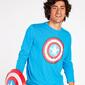 Camiseta Capitán América Azul Hombre