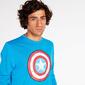 Camiseta Capitán América Azul Hombre