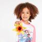 Camiseta Bella Blanca Fucsia Niña (2-8)