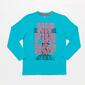 Camiseta Manga Larga Turquesa Junior Up Stamps