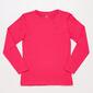 Camiseta Manga Larga Rosa Junior Up Basic