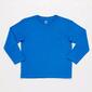 Camiseta Manga Larga Azul Niño Up Basic