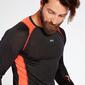 Camiseta Manga Larga Running Ipso Combi Negra