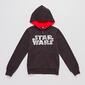 Sudadera Star Wars Gris Claro Rosa Niña