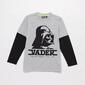 Camiseta Star Wars Niño Gris Negro