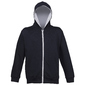 Sudadera Con Capucha Y Cremallera Modelo Varsity Awdis