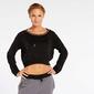 Camiseta Crop Manga Larga Silver New Evolution