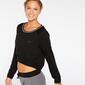 Camiseta Crop Manga Larga Silver New Evolution
