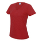 T-shirt Com Decote Em V Awdis - Vermelho T-shirt Com Decote Em V Awdis - Vermelho