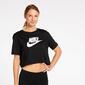 Camiseta Crop Nike - Negro - Camiseta Mujer 