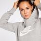 Nike Heritage Gris Sudadera Capucha Mujer Nike Heritage Gris Sudadera Capucha Mujer